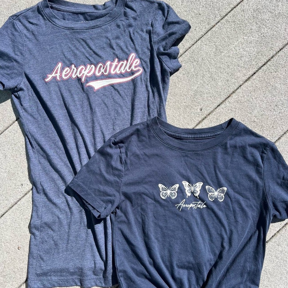 Aeropostale Blue Short Sleeve Tees